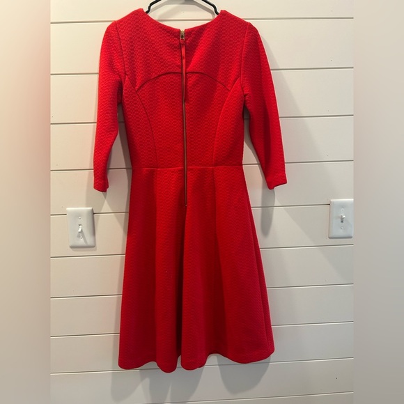 Boden Red Fit and Flare Dress Size 4R - Picture 4 of 7